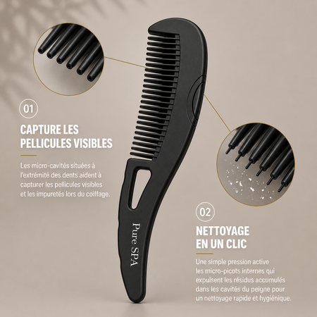 Peigne Anti-Pelliculaire & Démêlant